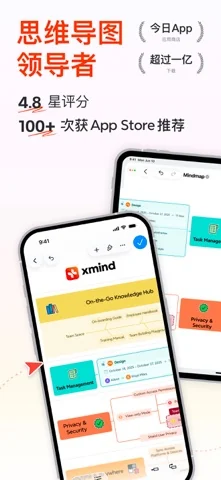 Xmind 在官方 App Store 展示的应用界面