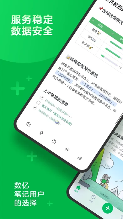 印象笔记 在官方 App Store 展示的应用界面