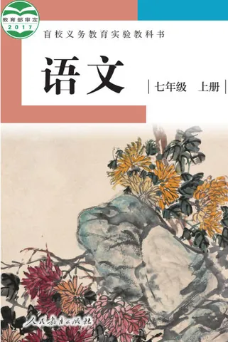 初一七年级上册语文电子课本(盲校版)(2017) 封面